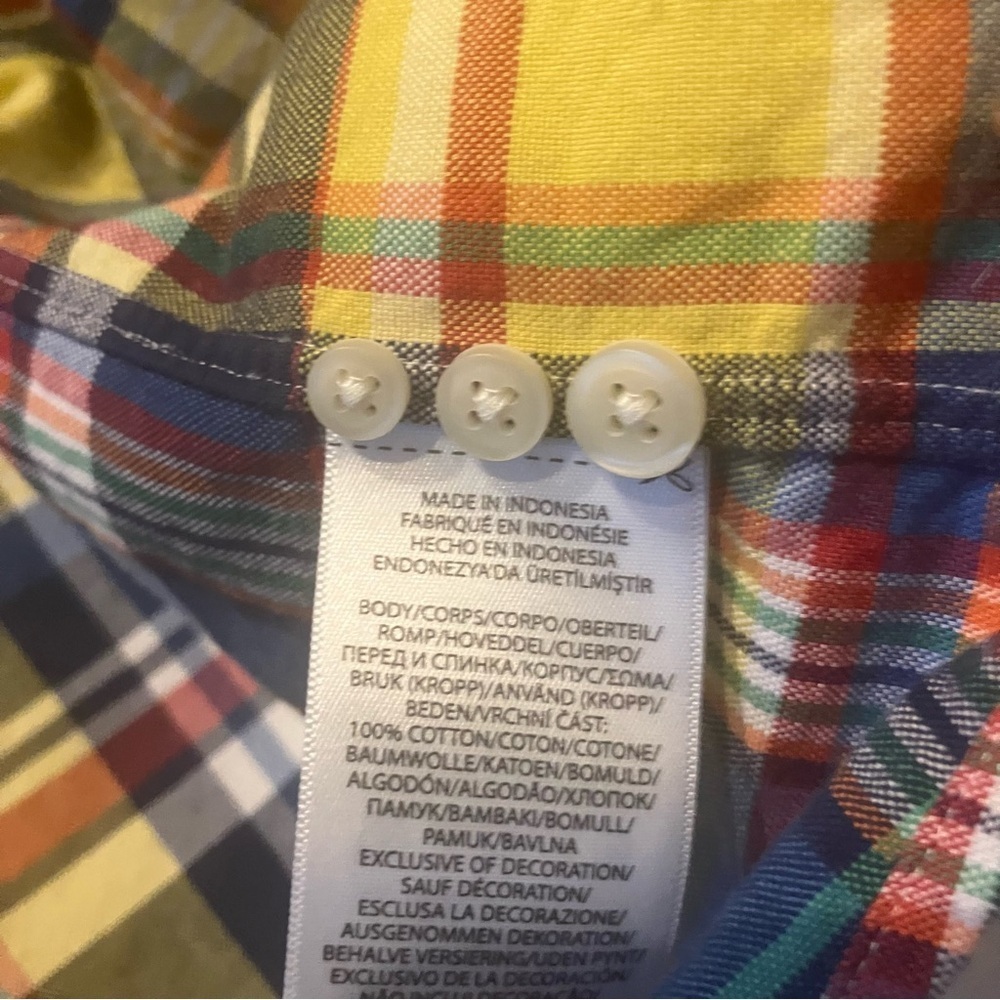 Men’s Polo Ralph Lauren Multicolored Plaid Button Down Shirt (M) - Picture 6 of 7